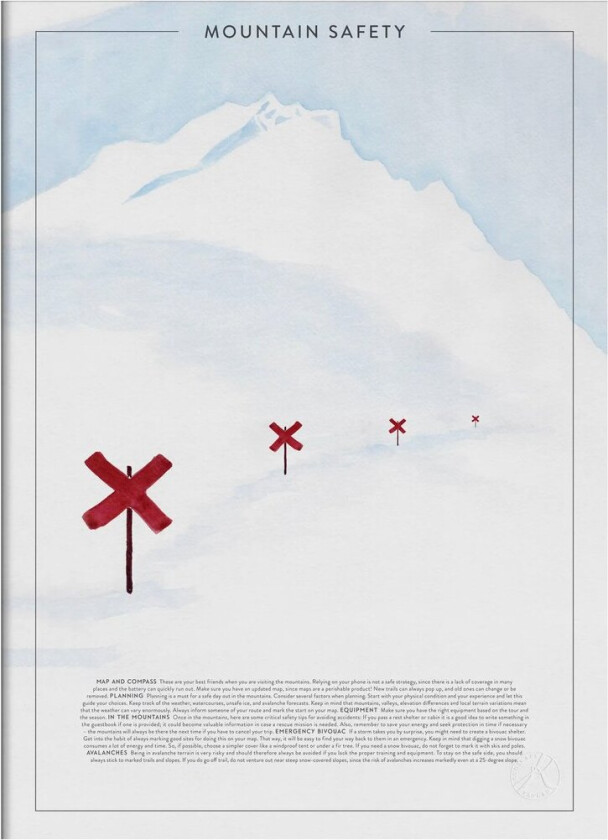 Mountain Safety poster 30x40 cm