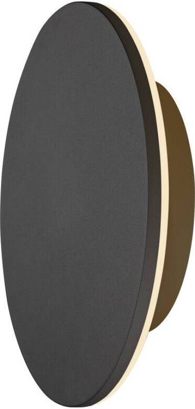 D-ring 25 cm vegglampe utendørs 15W 2700/3000 kelvin IP65 - dimbar - Svart