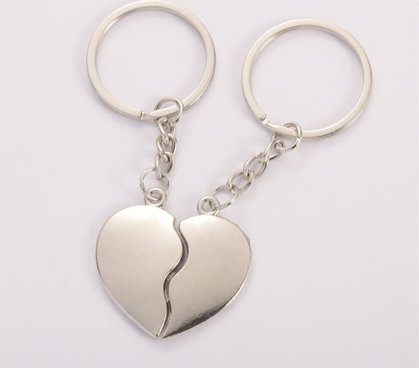 Bilde av 1 par kjærlighetsnøkkelringer nøkkelring All Hearts Breaking Heart Hearts
