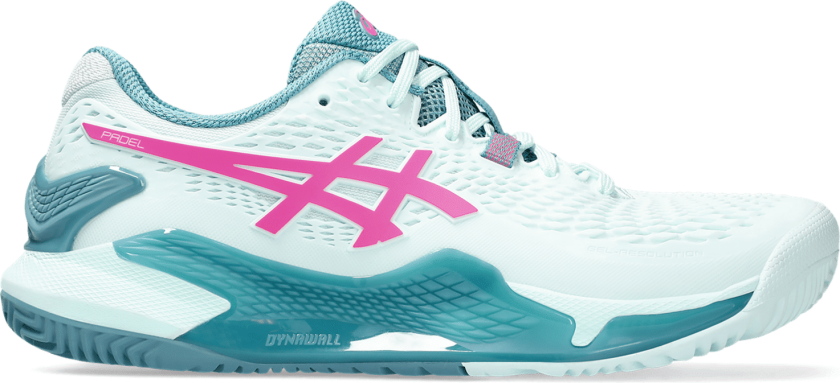 Gel-Resolution 9 Padel, padelsko, dame Soothing Sea/hot Pin