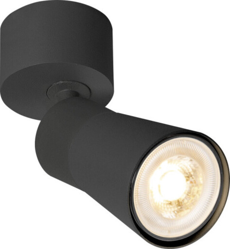 PURI CW Vegg- og taklampe sort/svart GU10 6W IP20