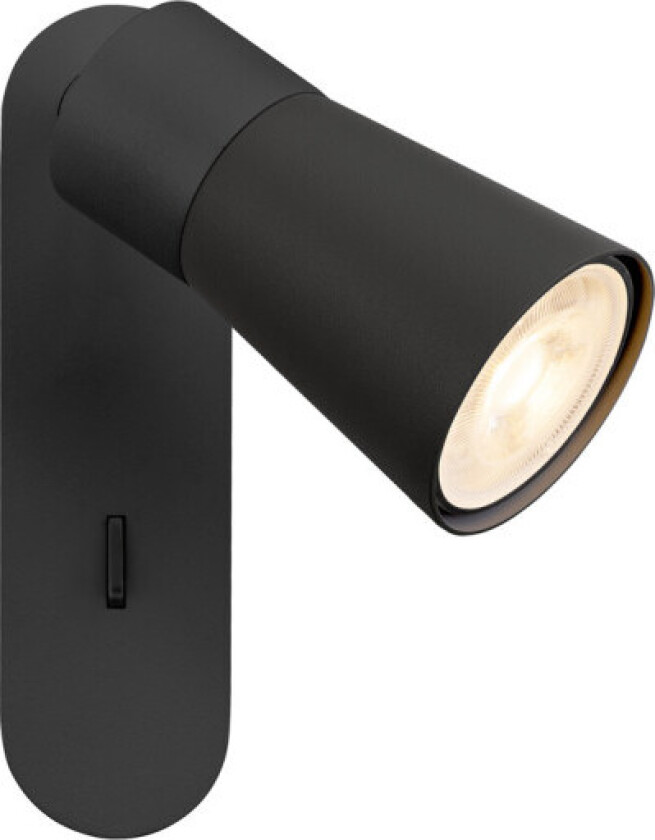 PURI CW Vegg- og taklampe sort/svart GU10 6W IP20