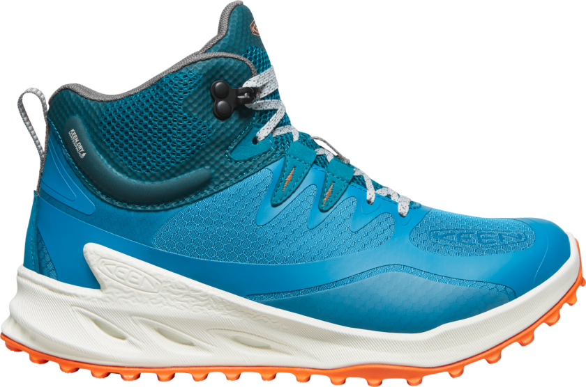 Keen Women's Zionic Mid Waterproof Boot 39.5, Fjord Blue-Tangerine