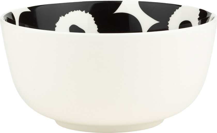 Unikko skål 9 dl, hvit/svart