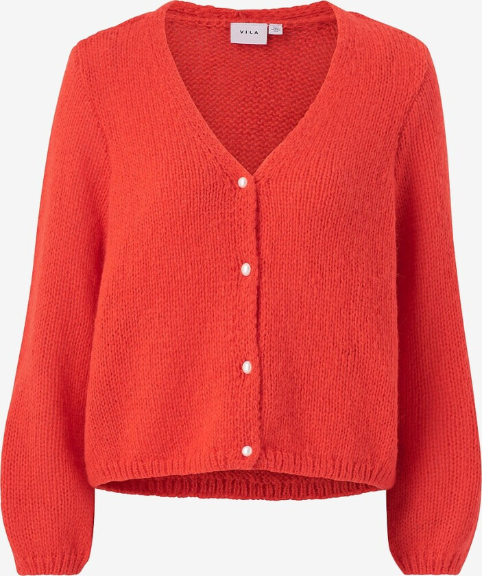 Kardigan viChoca LS Knit Pearl - Rød