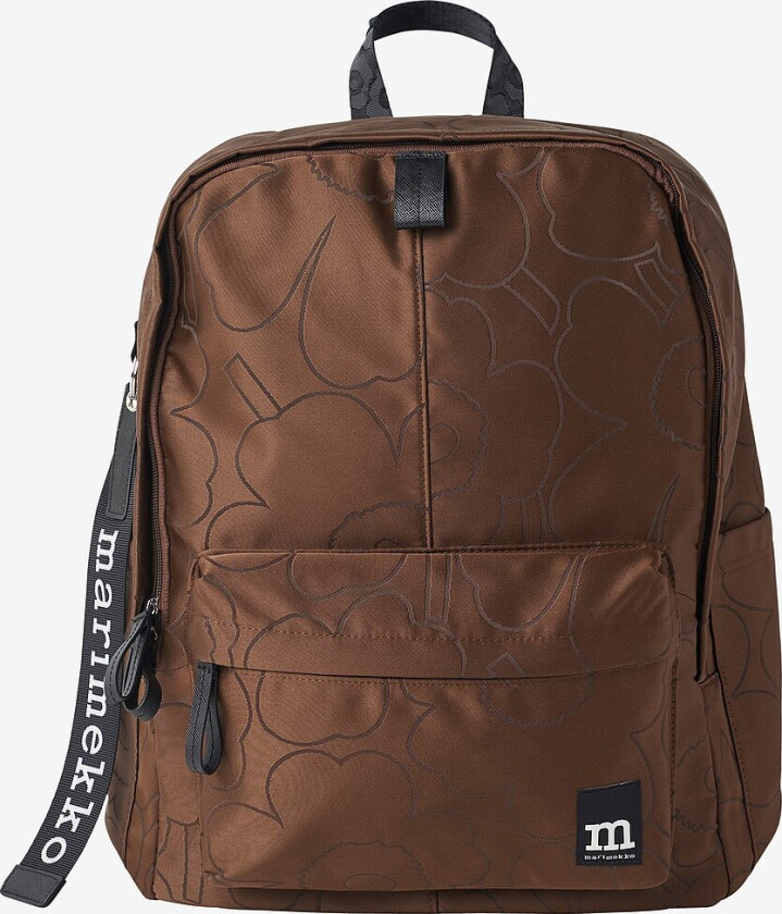 Ryggsekk Zip Top Backpack Piirto Unikko - Brun