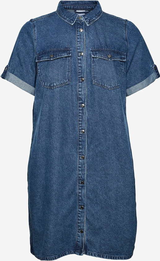 Denimkjole vmcJennie SS Short Denim Dress - Blå