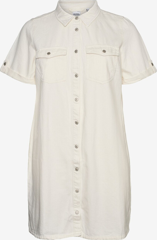 Denimkjole vmcJennie SS Short Denim Dress - Hvit