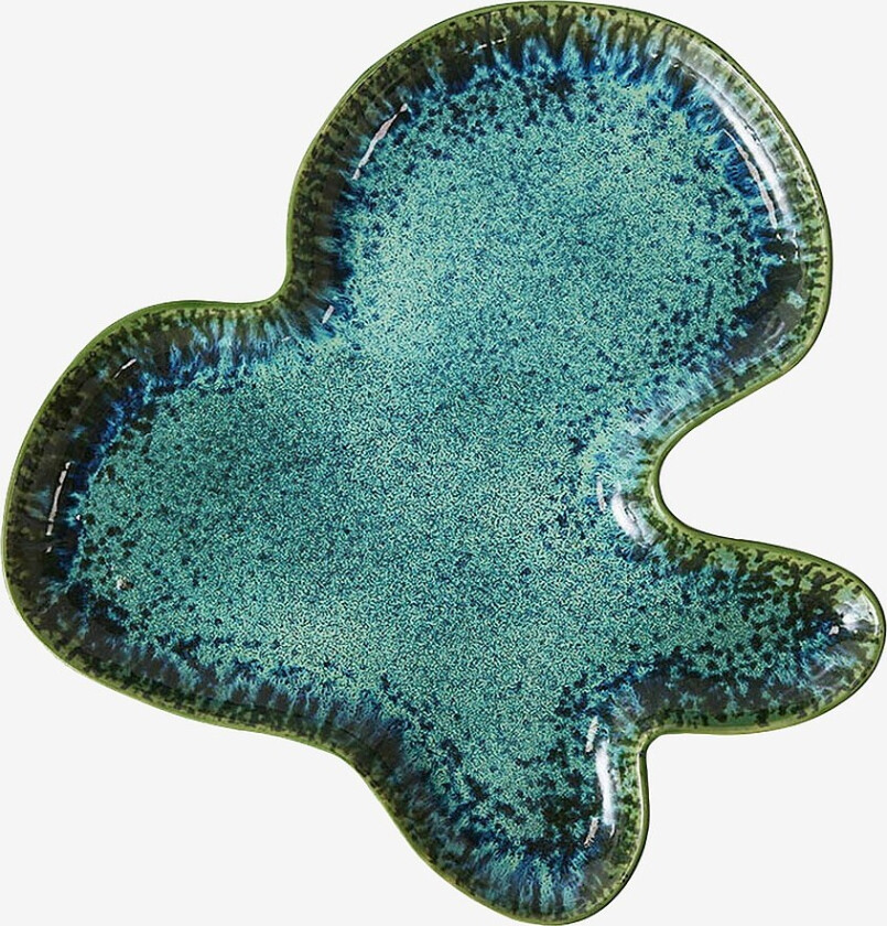 Shell tallerken blågrønn - Blå