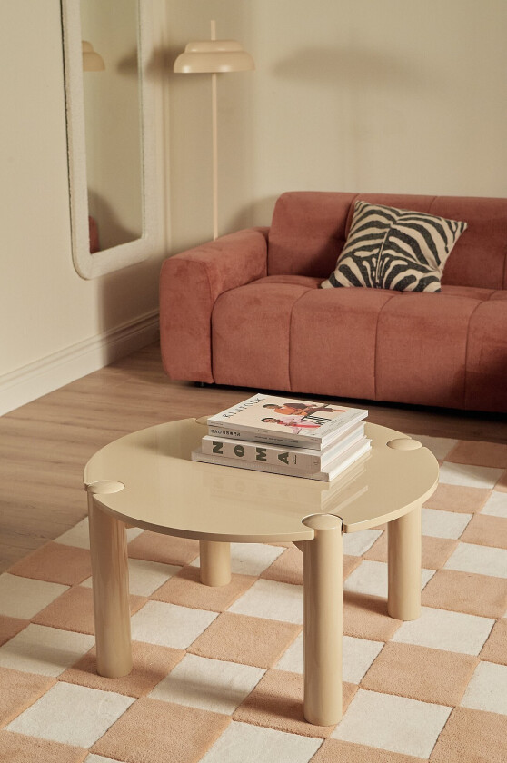 Salongbord Pussel Ø 80 cm - Gul