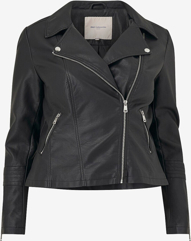 Bikerjakke carEmmy Faux Leather Biker - Svart