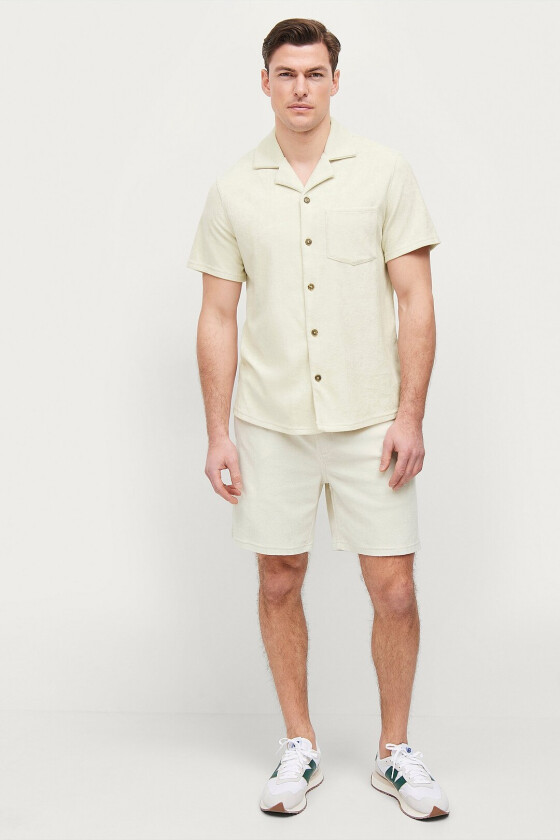 Shorts i frotté - Hvit