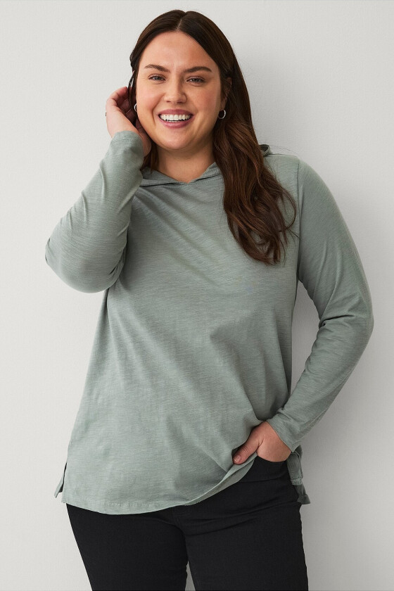 Collegegenser med hette - Grønn