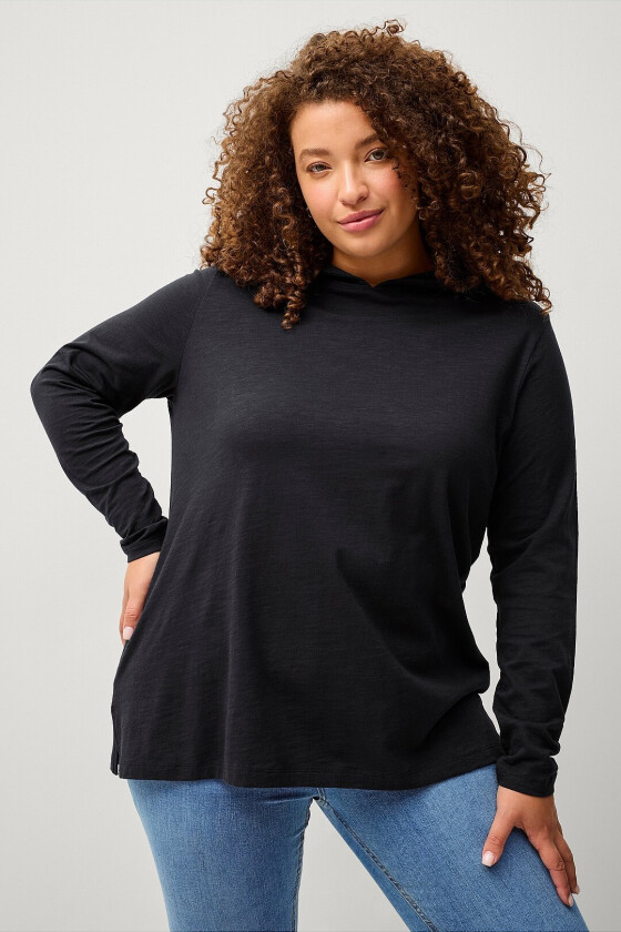 Collegegenser med hette - Svart