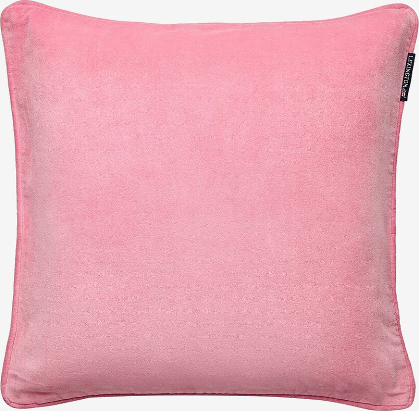 Putetrekk, fløyel/lin - Rosa