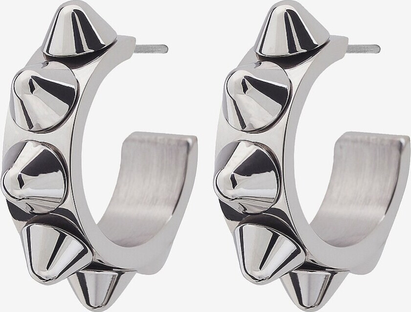 Øredobber Peak Creole Earrings Small Steel - Sølv