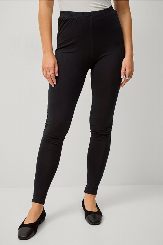 Leggings med elastisk midje - Svart