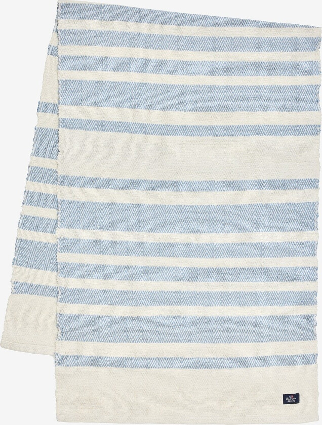 Løper Herringbone, stripete bomull - Blå