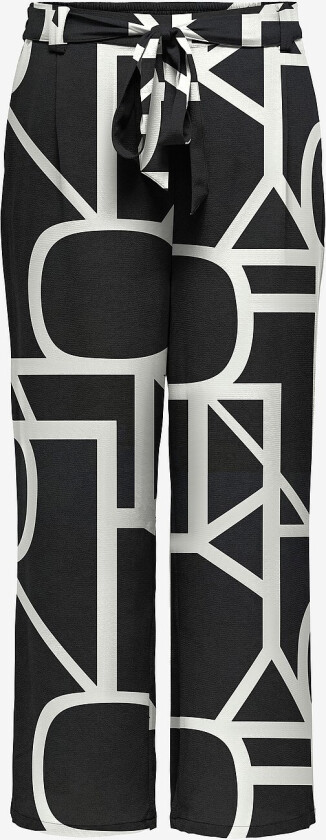 Bukser carLux Life Palazzo Ankle Pant - Svart