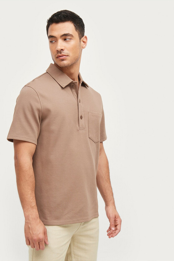 Pikétrøye Structure Jersey Halfplacket - Grønn