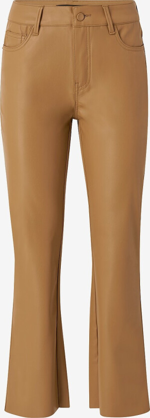Bukse vmShiela MR Kick Flare PU Coated Pants - Brun