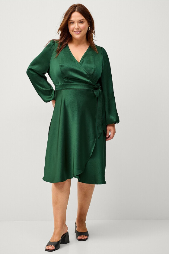 Omslagskjole Ellie - Grønn