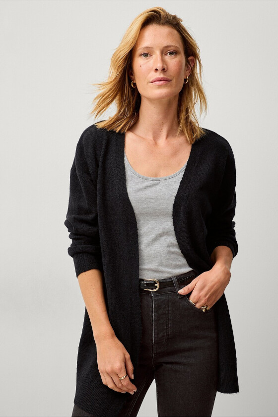 Strikket cardigan - Svart