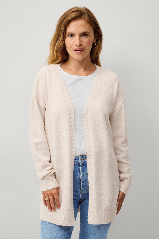 Strikket cardigan - Beige