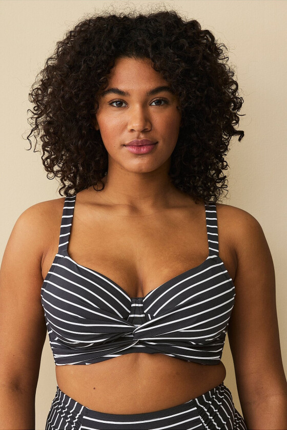 Shira vattert bikini-BH - Svart