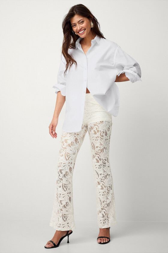Bukser Eloise Lace - Hvit