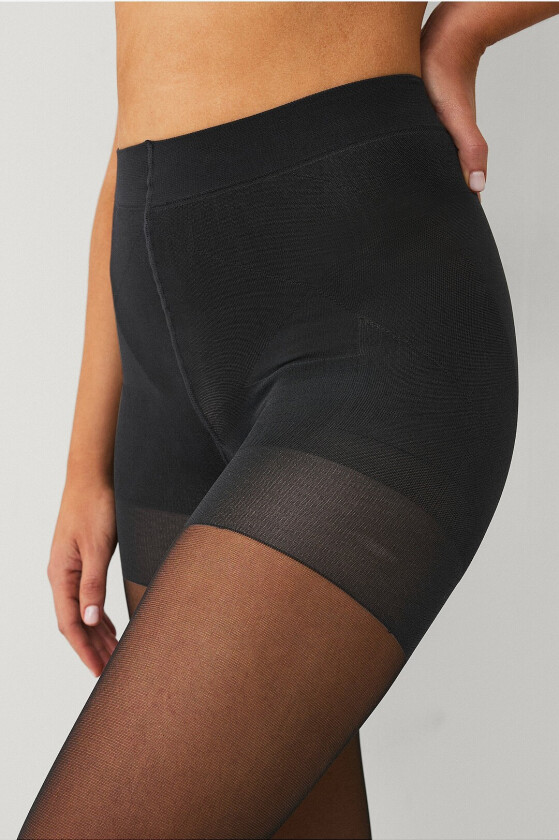 Magic Lift 30 den tights - medium støtte - Svart
