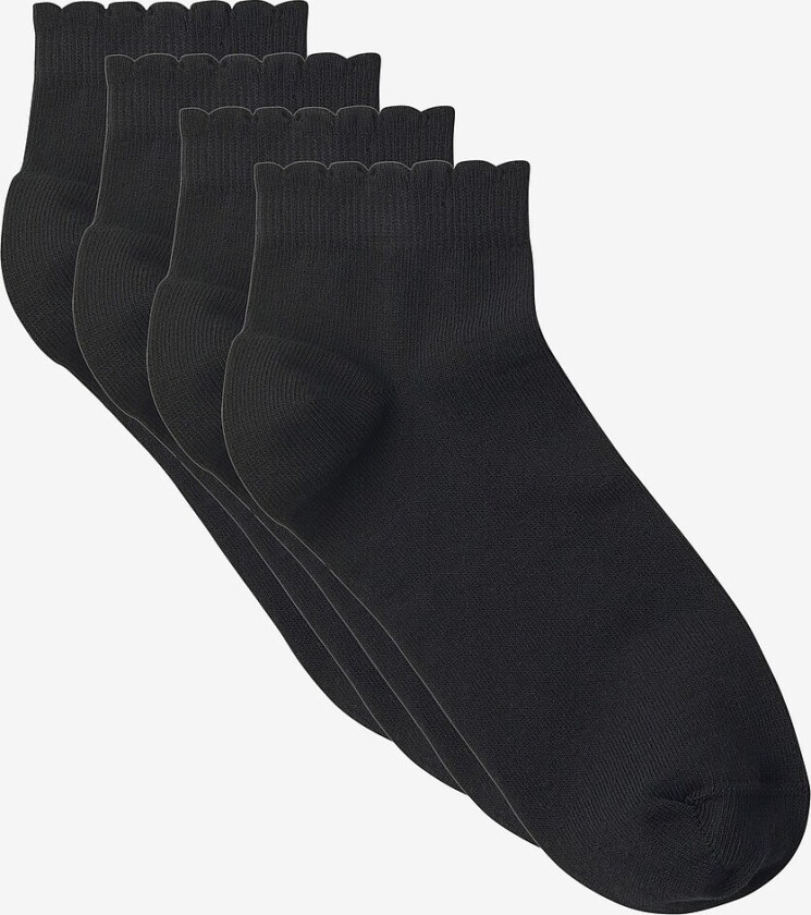 Ankelsokker Sneaker 4-pakning - Svart