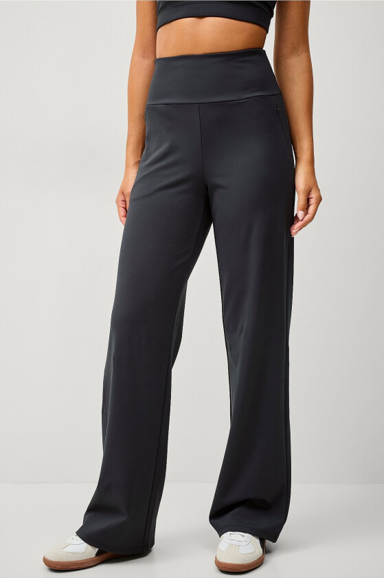 Tracksuit-bukse Straight Leg Soft - Svart