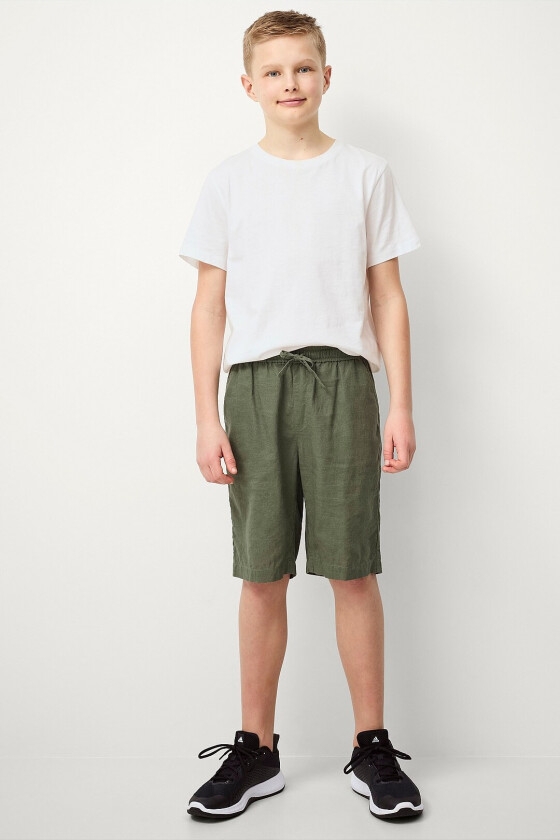 Shorts i lin Melker - Grønn