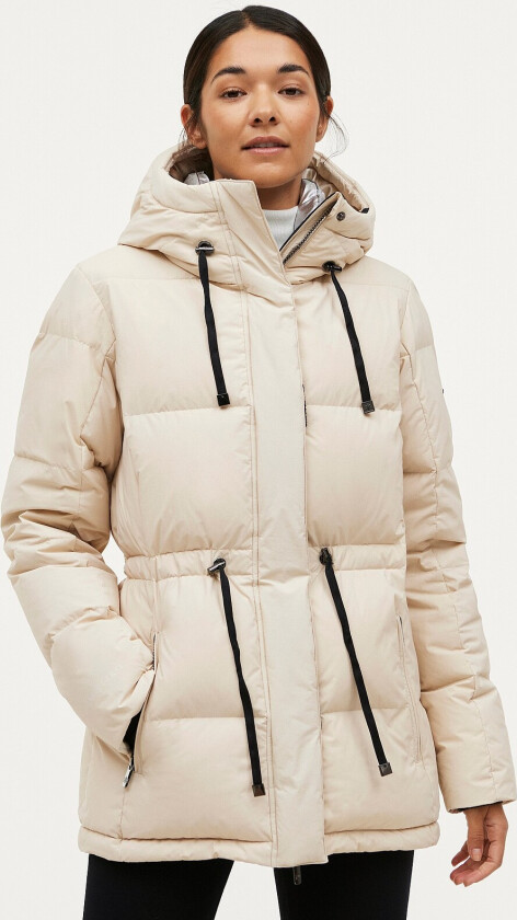 Dunjakke Gold Down Jacket w Drawstring Waist - Beige
