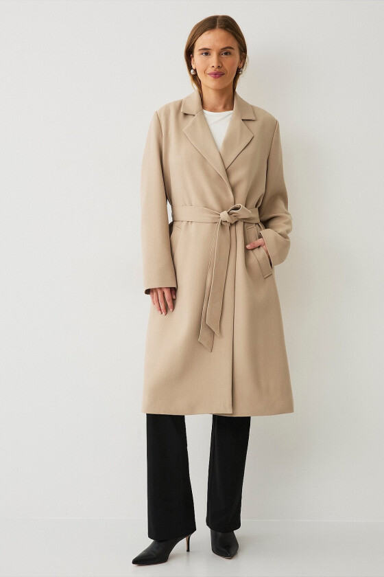 Vårfrakk med belte - Beige
