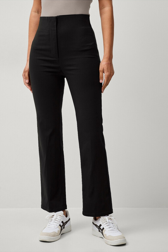 Flexy Cropped bukser i superstretch - Svart