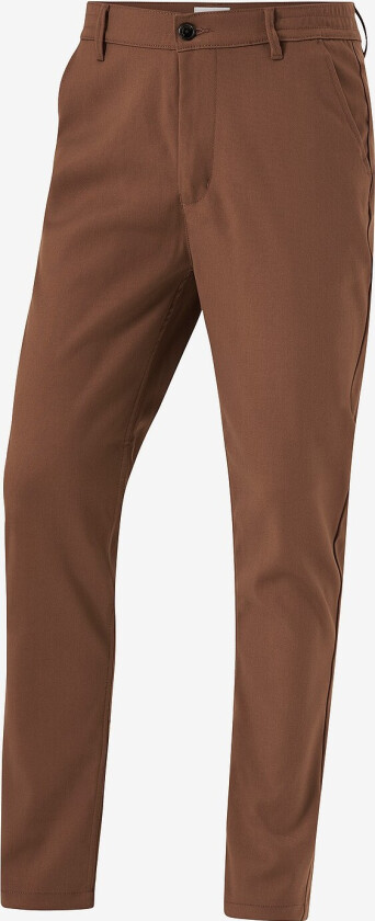 Tapered Twill Trousers - Brun