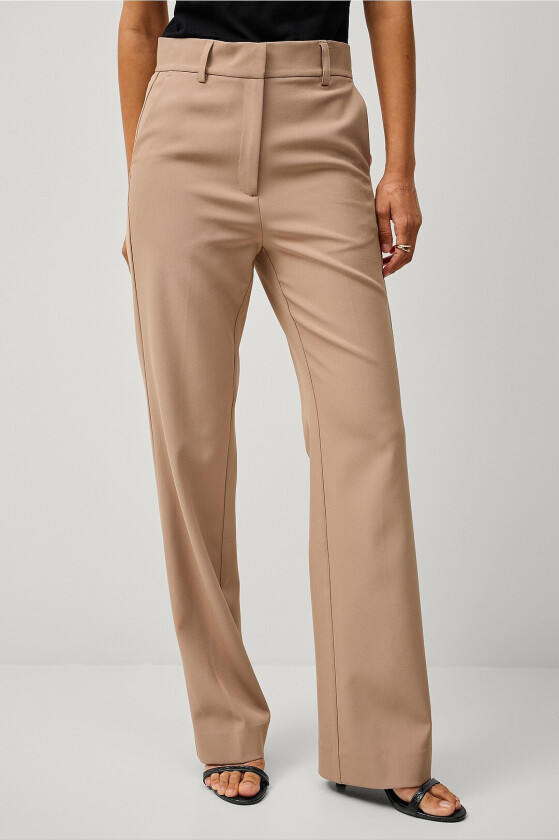 Maya dressbukser med høy midje - Beige