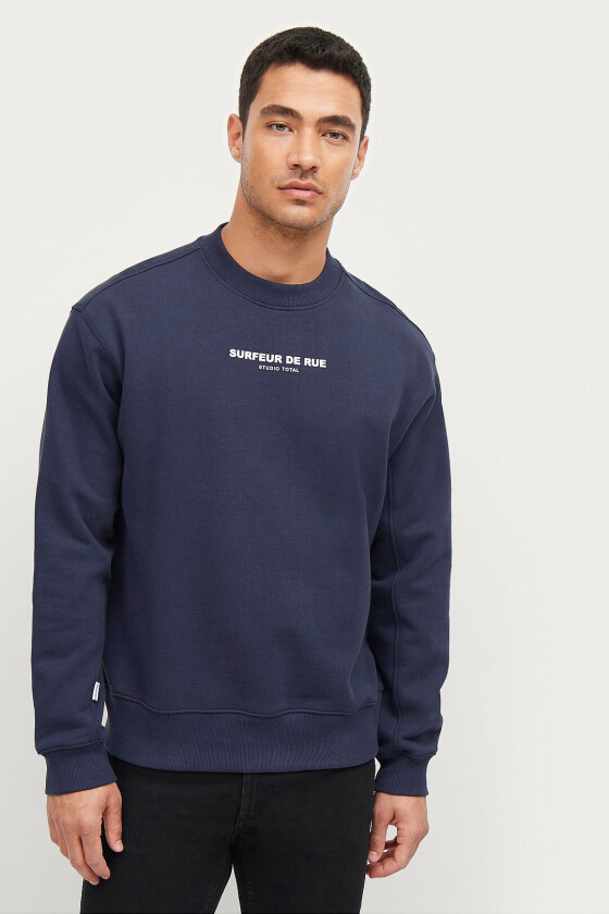 Collegegenser Surfuer Print Crew - Blå