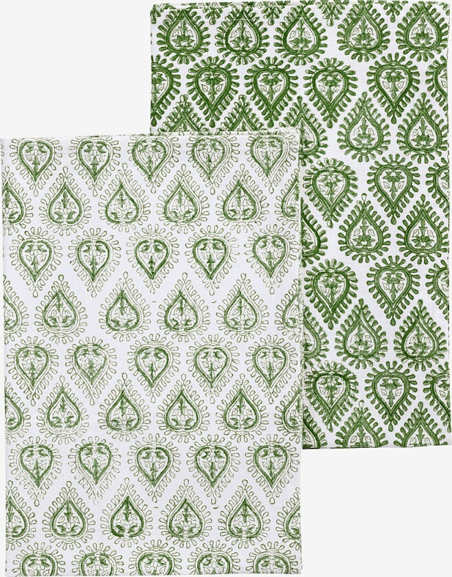 Kjøkkenhåndklær Kalini 2 stk - Grønn