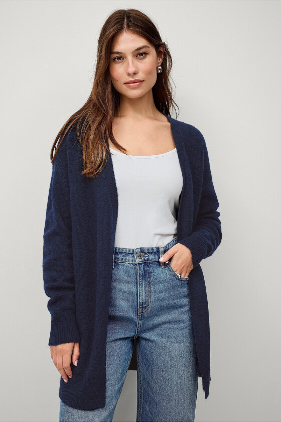 Strikket cardigan - Blå