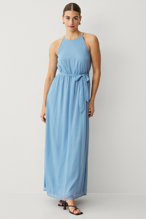 Maxikjole viFalia Belted Long Dress - Blå