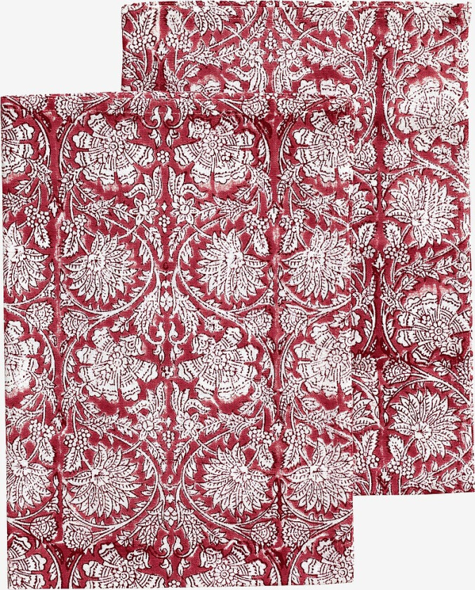 Kjøkkenhåndklær Paradise 2 stk - Rød