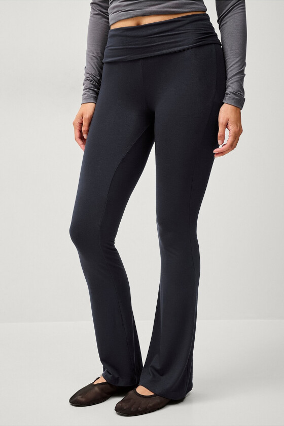 Soft leggings Bootcut - Svart