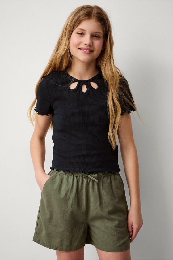 Shorts i lin Frida - Grønn