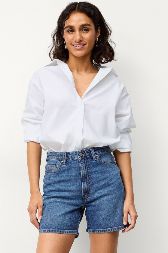 Jeans-shorts Kiara Mom Fit - Blå