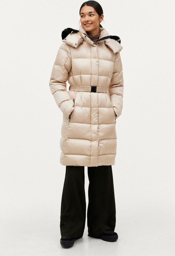 Dunkåpe Gold Mid Down Coat Shiny - Beige