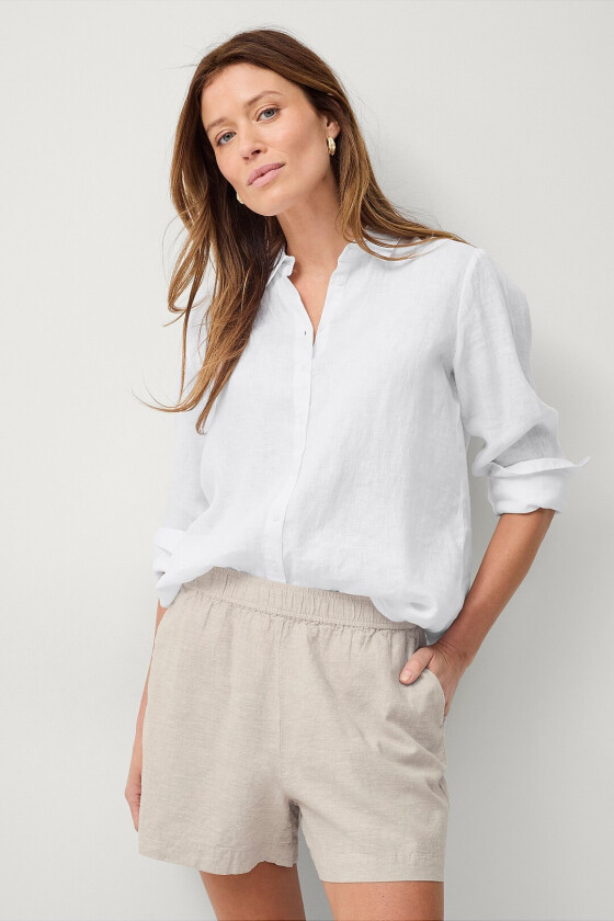 Shorts Line Linen - Beige