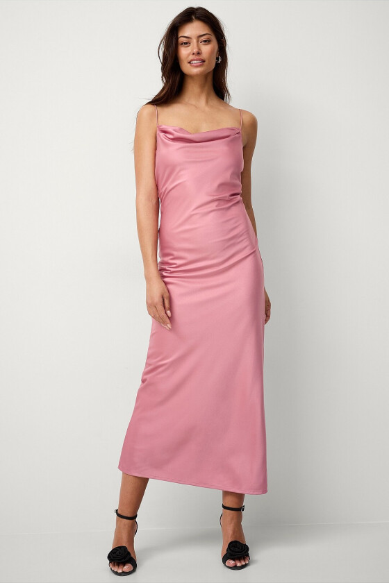 Maxikjole Slipdress Serena - Rosa
